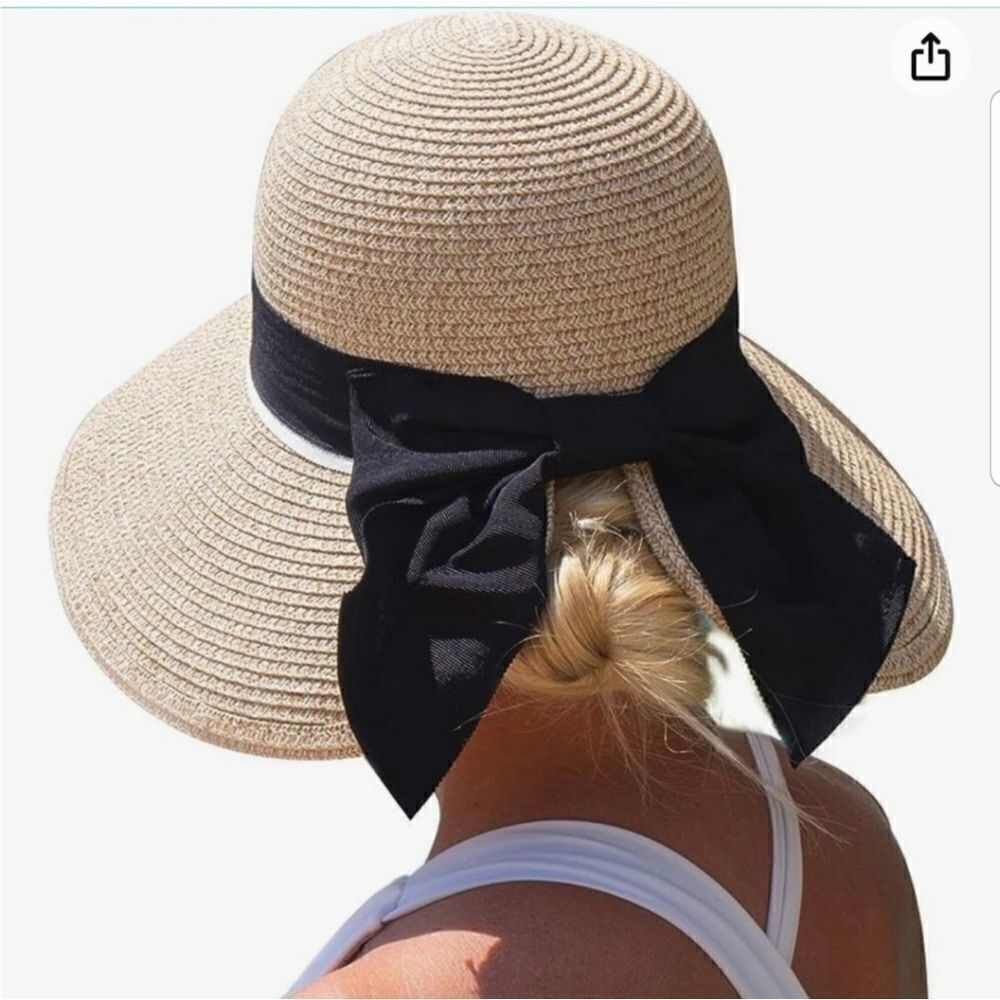 Comhats Womens Floppy Summer Sun Beach Straw Hat new with tags